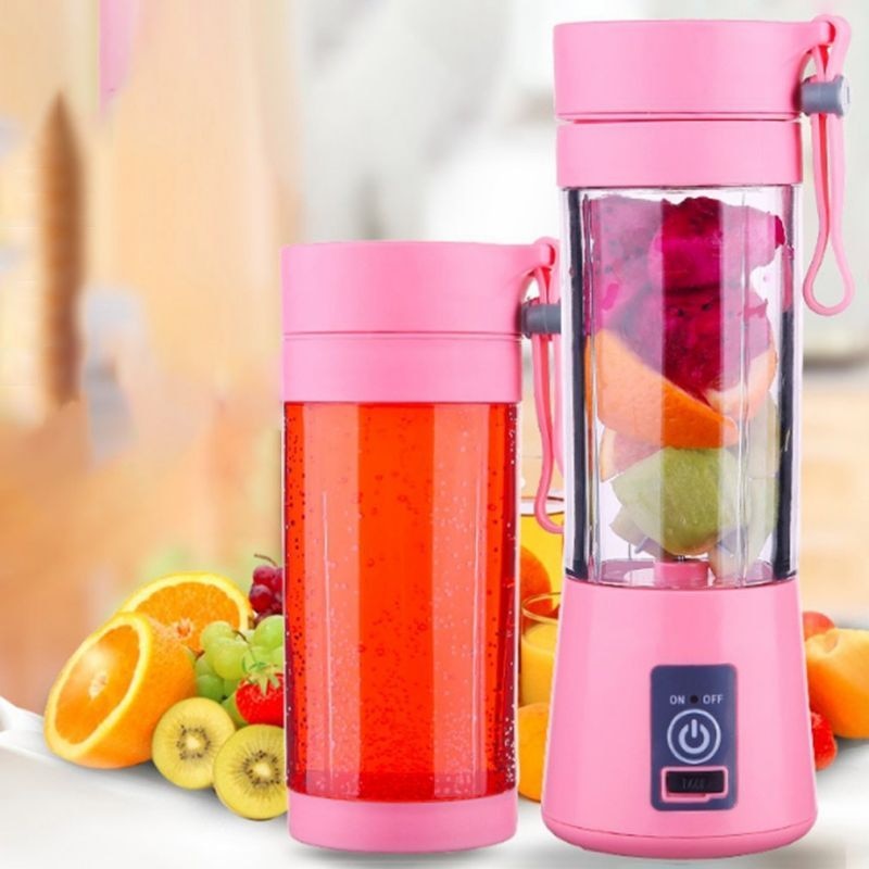 Mini liquidificador portátil entrada usb, suco shake 6 lâminas