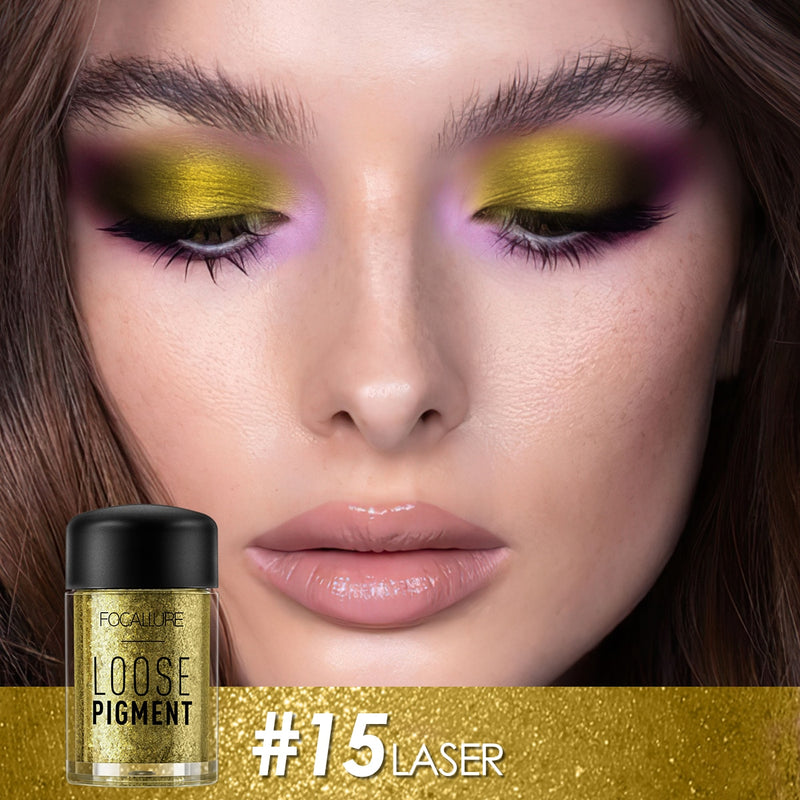 Sombra com Glitter em 18 cores, pigmentado para maquiagem FOCALLURE