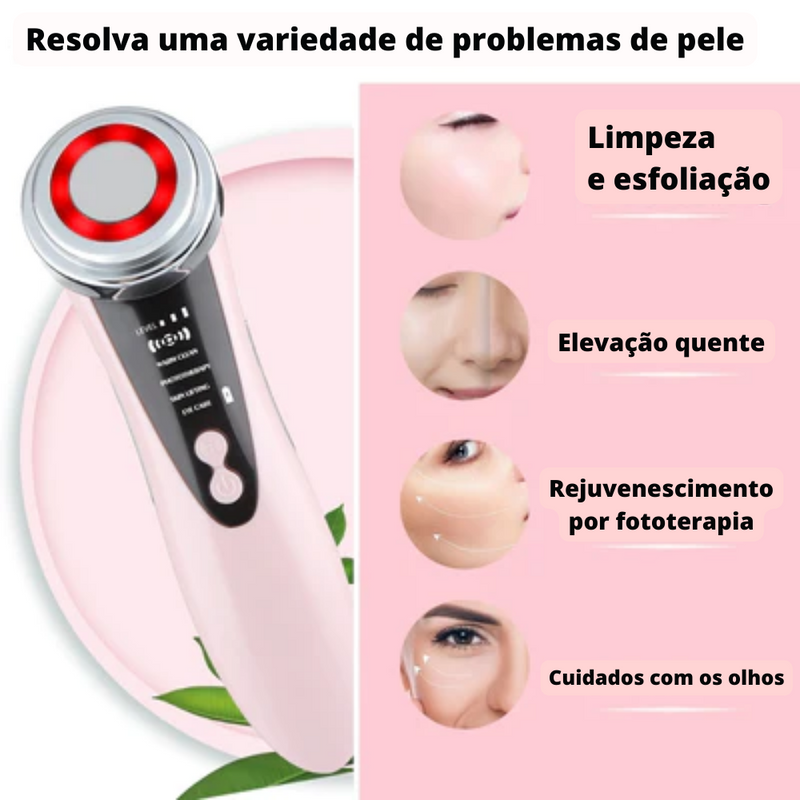 Massageador elétrico facial, rejuvenescedor da pele. Skin Care