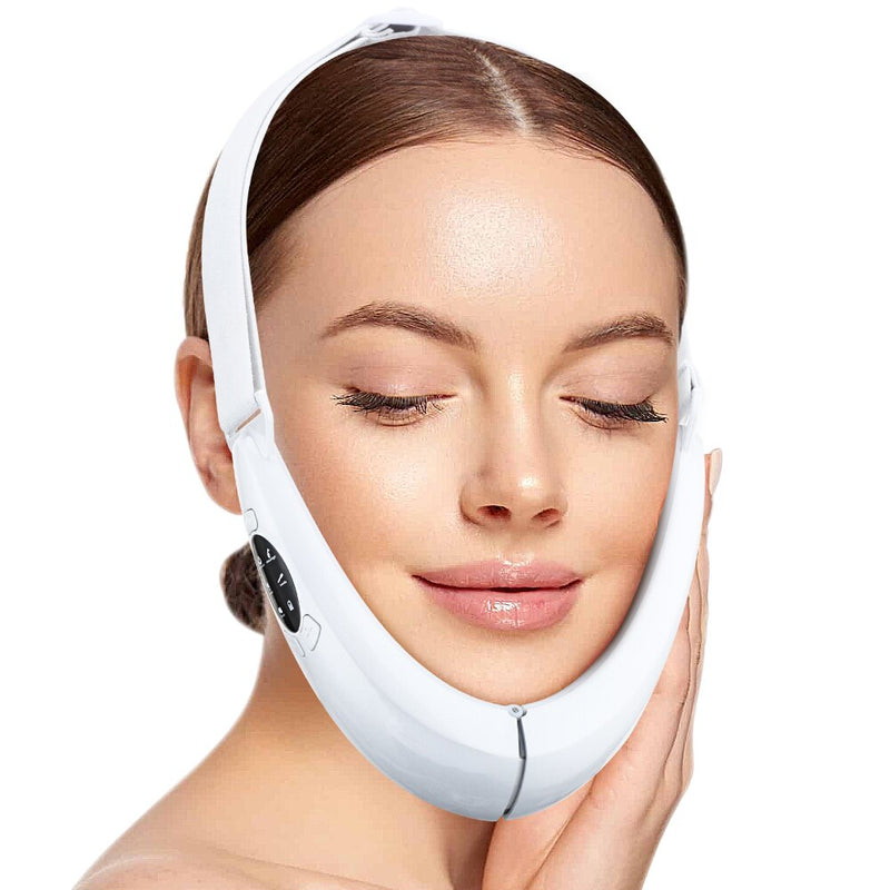 V-face Massageador de vibração para emagrecimento facial, Display de LED, instrumento de beleza facial